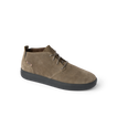 Del Mar Desert brown leather and suede shoe facing right with cushioned arch support and comfort interior