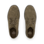 Del Mar Desert brown leather and suede shoes viewed from above facing upward with cushioned comfort footbeds