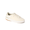 Reef Del Mar white sneaker facing right in side view with cushioned comfort and durable design