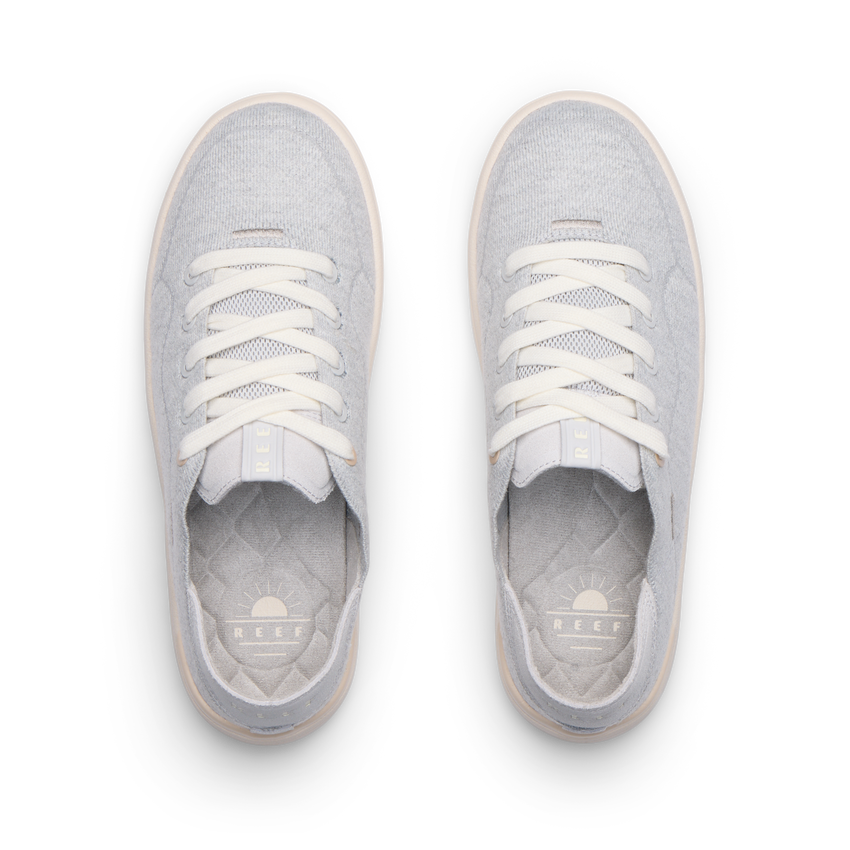Neptune 2 white sneakers viewed from above facing forward with cushioned comfort and arch support