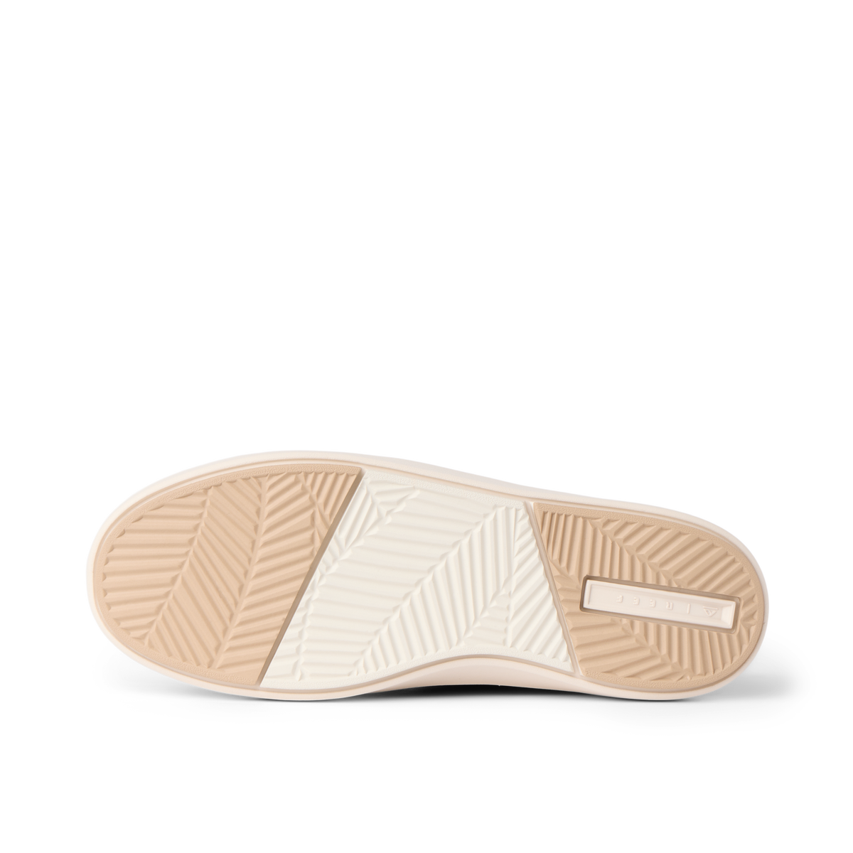 Neptune 2 shoe shown from below facing left with textured outsole traction pattern