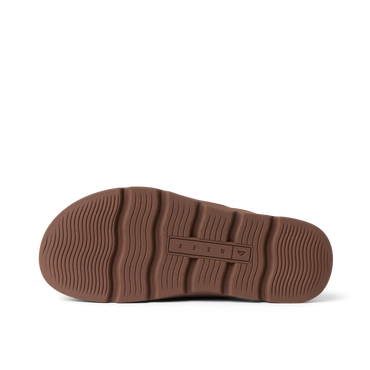 Vista Luxe Mariana clog close-up with the textured outsole facing upward and traction tread visible