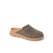 Vista Luxe Mariana suede clog facing right with open heel and cushioned sole for everyday comfort