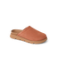 Vista Luxe Mariana suede clog facing right with cushioned footbed and arch support