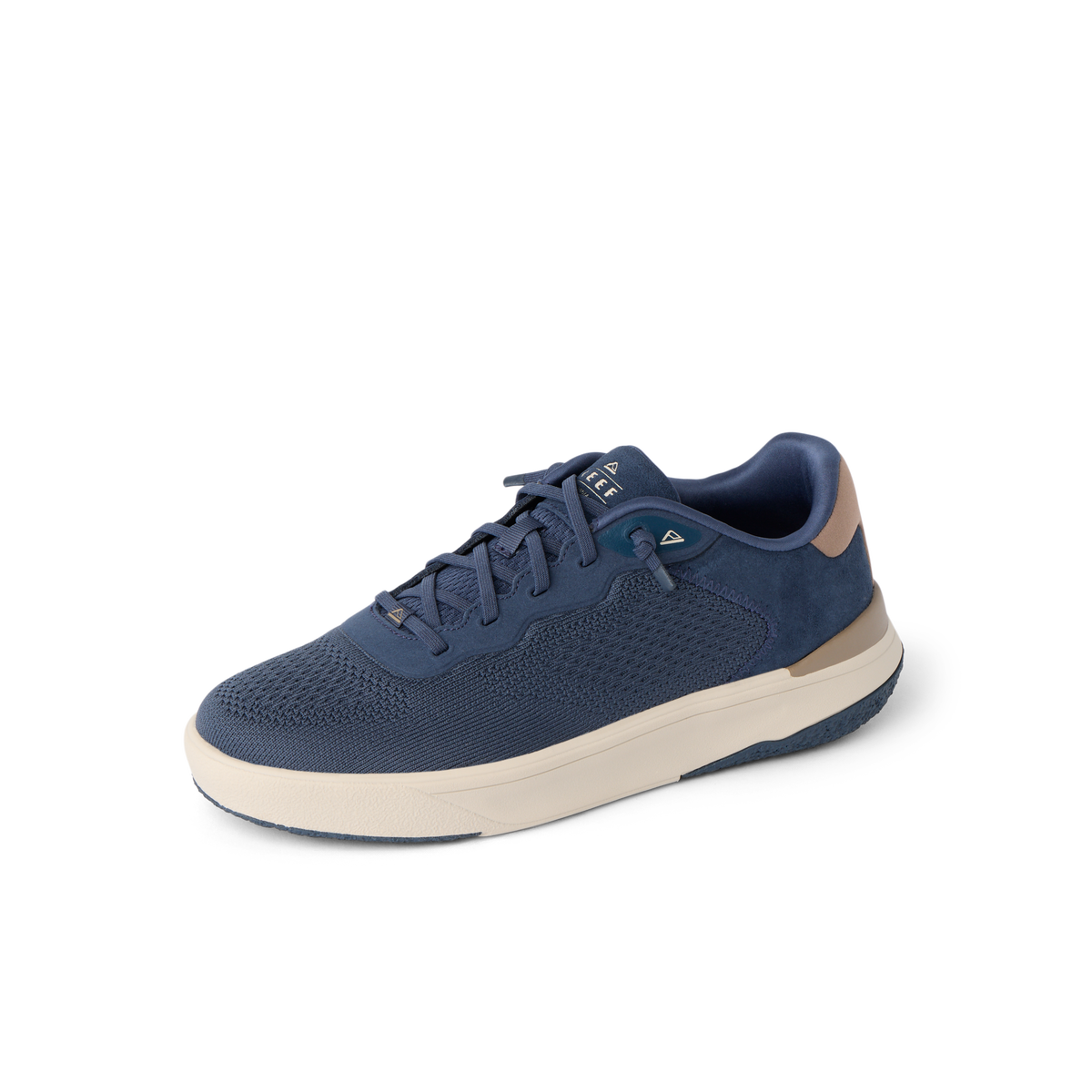 Shoreline Del Mar navy sneaker facing left with cushioned support and comfort for everyday wear