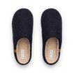 Eventide Slipper black pair facing upward with soft fleece lining and comfortable footbeds