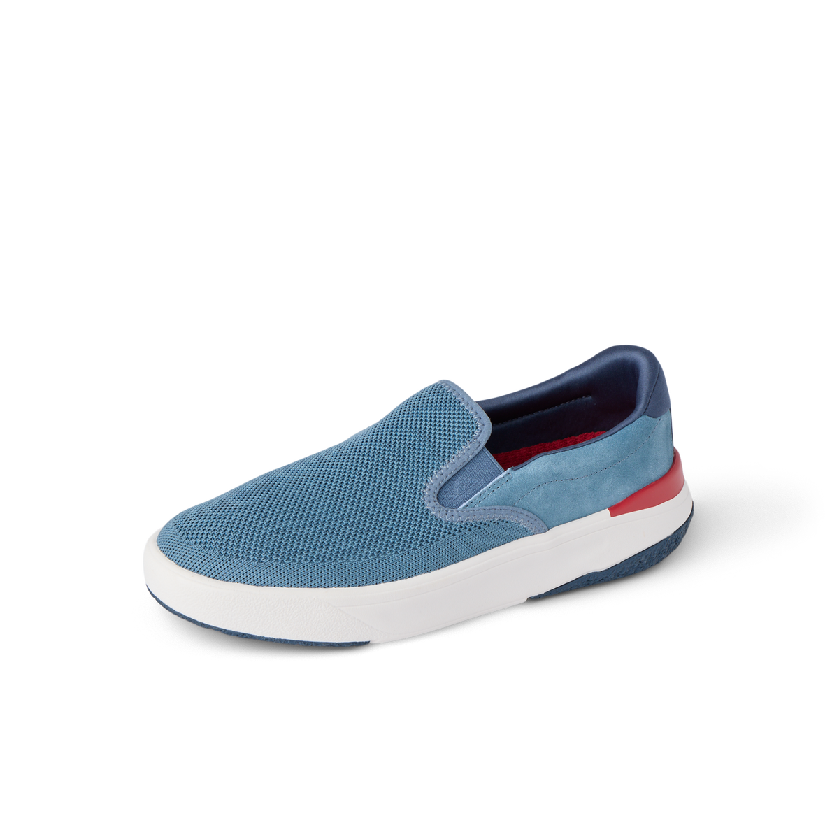 Del Mar Slip On blue slip on sneaker facing left with lightweight cushioning and arch support