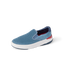 Del Mar Slip On blue slip on sneaker facing left with lightweight cushioning and arch support