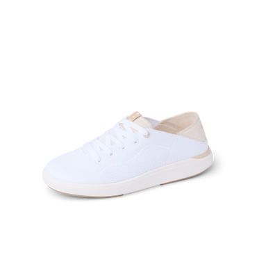Neptune 2 white sneaker facing left with cushioned footbed and anatomical arch support for everyday comfort