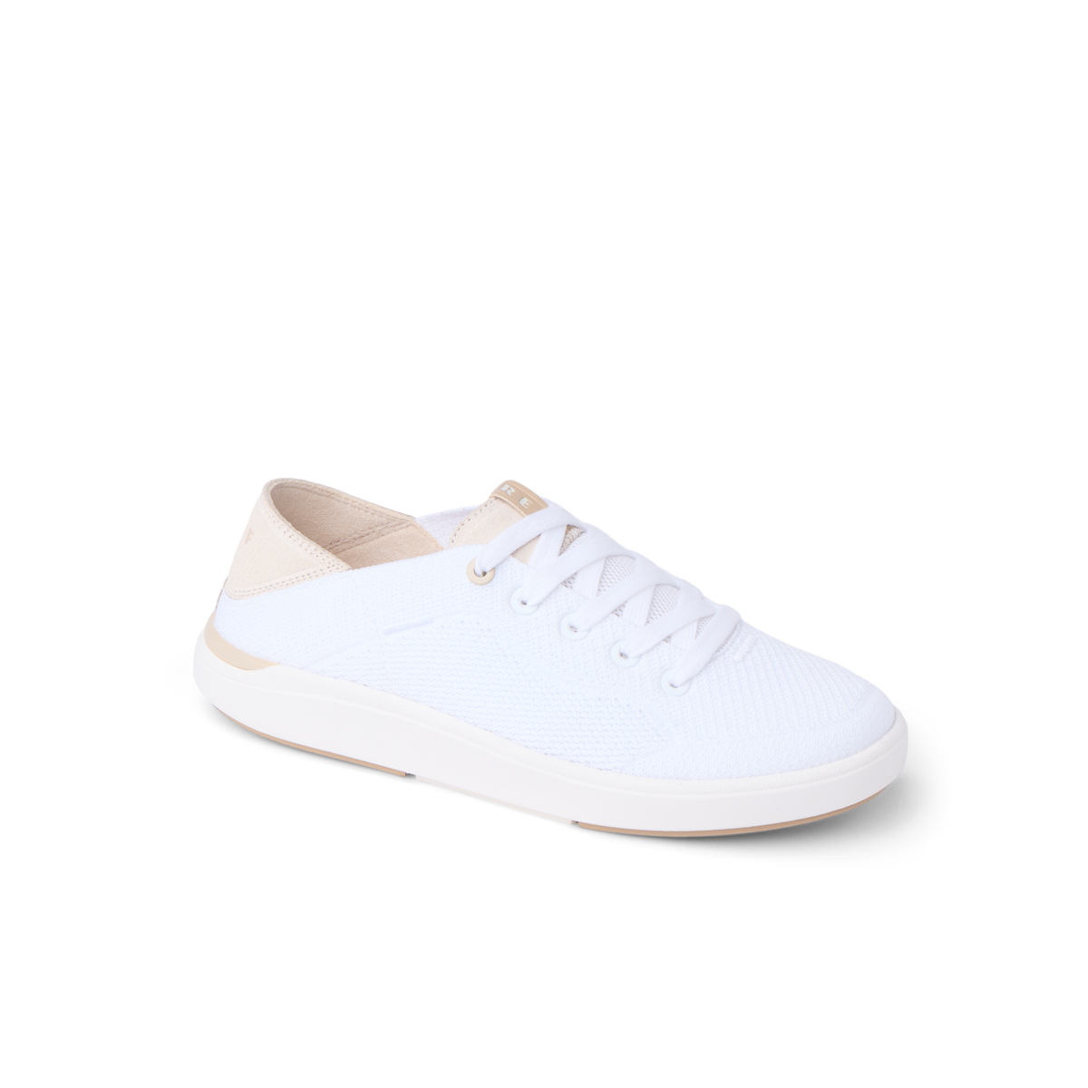 Neptune 2 white sneaker facing right with cushioned sole and anatomical arch support