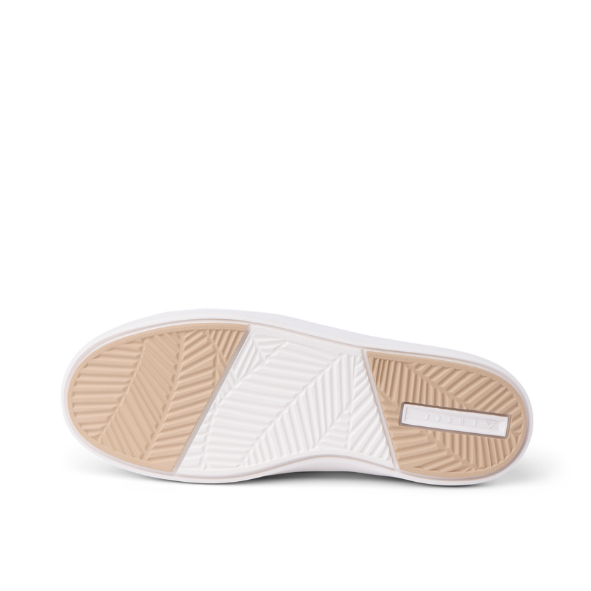Neptune 2 sneaker outsole facing left with arch support and cushioned tread