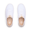 REEF Neptune 2 white sneakers viewed from above facing forward with cushioned footbeds and arch support