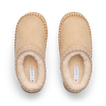 Indie Slipper pair viewed from above with toes facing upward and plush lined footbeds