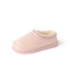 Indie Slipper facing left, showing its cushioned toe, stitched side, and soft fleece lining