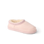 Indie Slipper in pink facing right with plush lining and cushioned lightweight sole