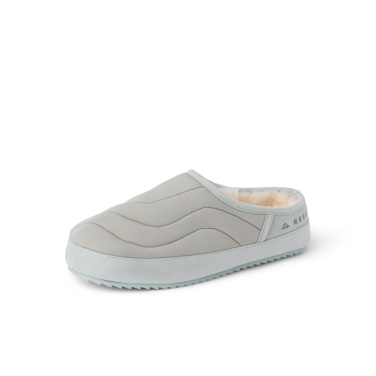 Willa Slipper facing left with quilted upper, plush lining, cushioned sole, and comfort-focused design