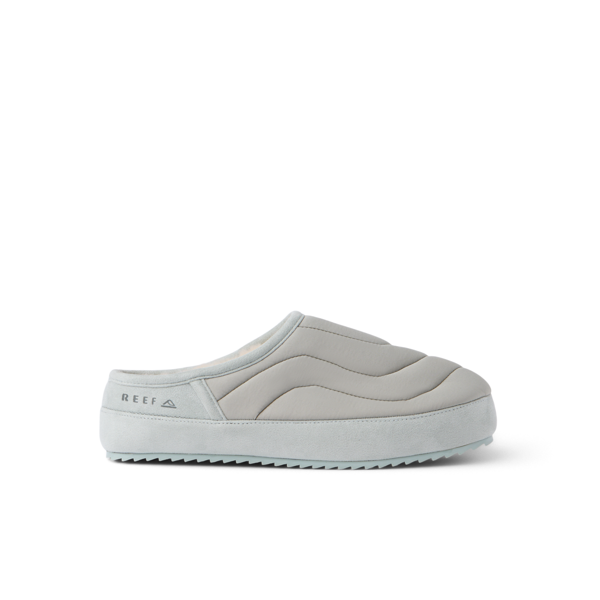 Willa Slipper facing right with quilted textile upper and cushioned sole for everyday comfort