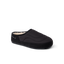 Willa Slipper black quilted slipper facing right with plush faux fur lining and cushioned sole