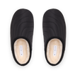 Willa Slipper black quilted pair facing upward with plush faux fur lining and cushioned comfort