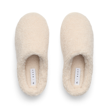 Daydream Slipper pair facing toe up shown from above in soft faux shearling for cozy everyday comfort