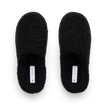 Daydream Slipper black faux shearling slipper pair with toes facing upward