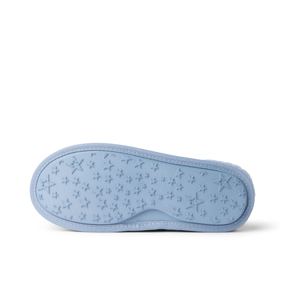 Daydream Slipper outsole facing left with a star patterned sole shown in close up