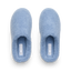 Daydream Slipper pair viewed from above with toes facing upward and soft blue faux shearling lining