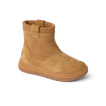 Campfire Ember tan ankle boot facing right with cushioned sole and ribbed collar