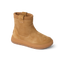 Campfire Ember tan ankle boot facing right with cushioned sole and ribbed collar
