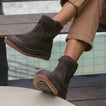 Campfire Ember black boots facing left, showing cushioned soles and durable construction for everyday comfort