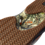 Close-up of the rubber sole on the Fanning men's shoe facing upward, featuring extra cushioning and camouflage design.