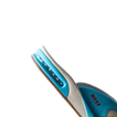 Fanning men's aqua blue sneaker facing left, showing side profile with cushioned arch support and water-friendly design.