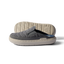 Rambler Kicker slippers side view facing left with grey cushioned upper and lightweight textured outsole for all-day comfort