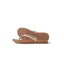 Cushion Slim women's flip flops facing right, side and sole view, featuring surf-inspired cushioning and arch support.