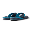 REEF Fanning water friendly flip flops facing left with cushioned footbeds and durable rubber outsoles