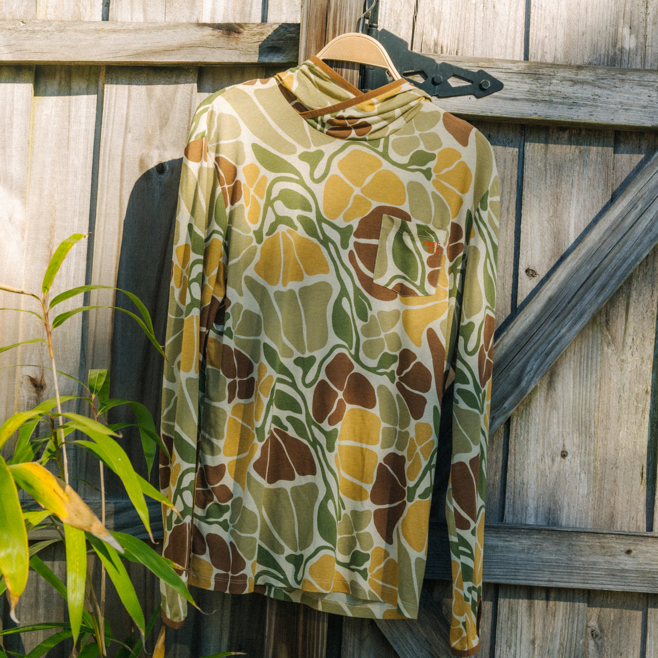 Men's Bamboo Lightweight Hoodie - Floral Camo view 2