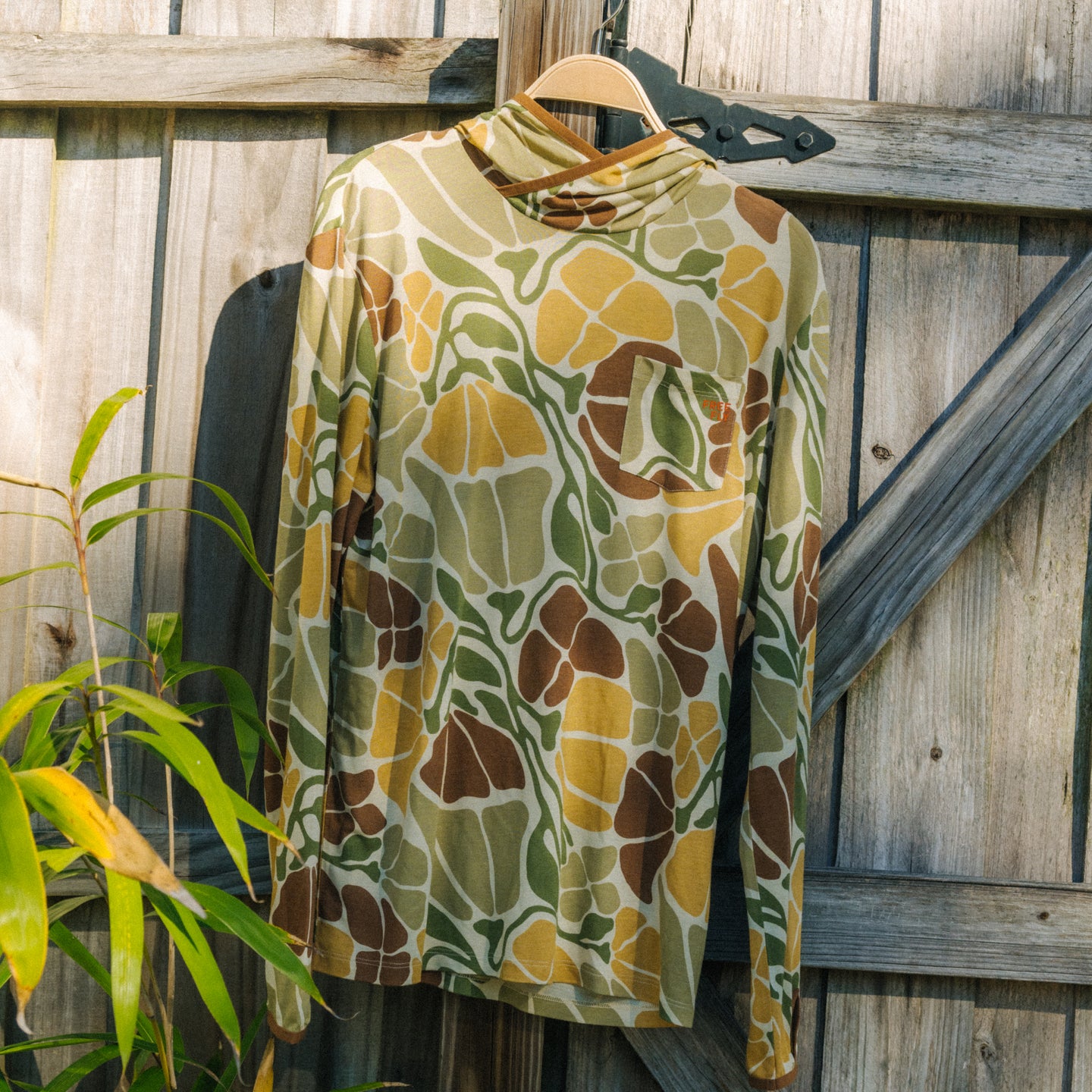 Men's Bamboo Lightweight Hoodie - Floral Camo view 1