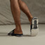 Fanning + Slide sandals facing back and left, featuring navy and grey water-friendly straps with cushioned REEFlex EVA sole and airbag heel cushioning