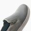 Neptune Slip-On facing right, close-up of breathable grey mesh upper with soft-rebound cushioning and arch support.