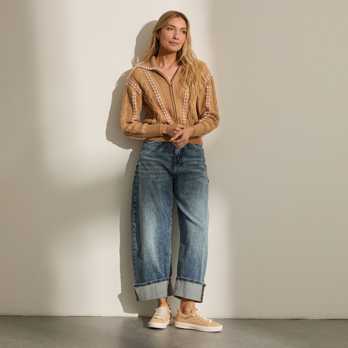 Lay Day Lite sneakers facing forward on a woman, lightweight everyday comfort shoes