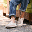 Lay Day Lite off white sneakers, one facing left and one facing forward, shown with cushioned comfort