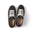 Neptune 2 black sneakers viewed from above, toes facing upward, with cushioned footbeds and arch support