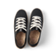 Neptune 2 black sneakers viewed from above, toes facing upward, with cushioned footbeds and arch support