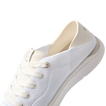 Neptune 2 white sneaker facing lower left in close up showing textured upper laces and cushioned sole