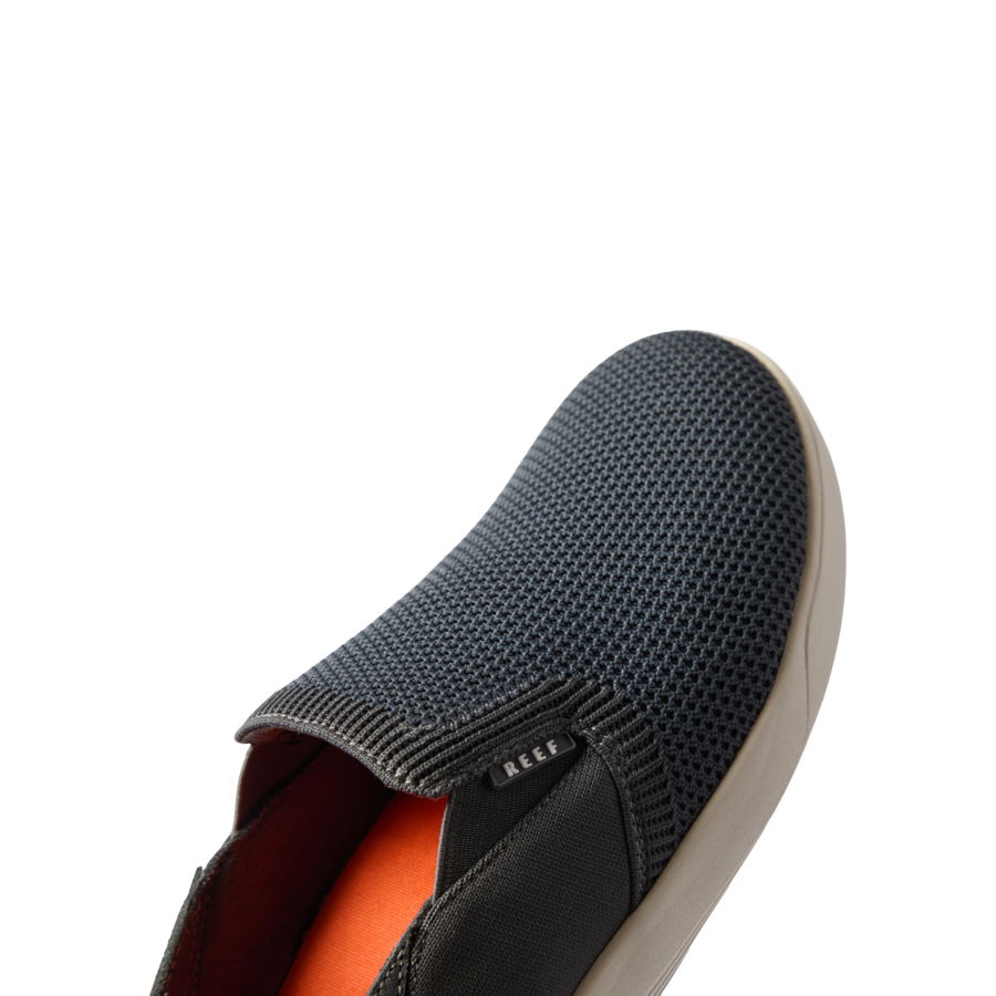 Men's Swellsole Neptune: Slip-on Knit Sneakers in Black/White Men's Swellsole Neptune: Slip-on Knit Sneakers in Black/White