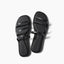 Willow Ava black women's sandals top view facing upward with soft-rebound cushioning and anatomical arch support