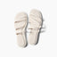 Willow Ava women's white sandals top view with multiple straps, beach-inspired design, and soft footbed comfort.