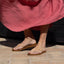 Cushion Slim flip flops facing right, showing casual water-friendly sandals with arch support and slim straps on feet