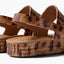 Close-up of the back and side of women's Reef Water Vista platform sandals with cushioning and water-friendly material.