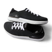Neptune HT men's black sneaker side view facing right and top close-up showing mesh upper, lightweight comfort design.